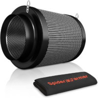 Spider Farmer 15cm Active Air Carbon Filrer Smelliness Control with Premium Australia Virgin Charcoal for Inline Fan